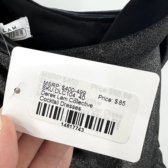 Derek Lam Collective Silver One Sleeve Cocktail Dress Size 40 US Small - Picture 5 of 7